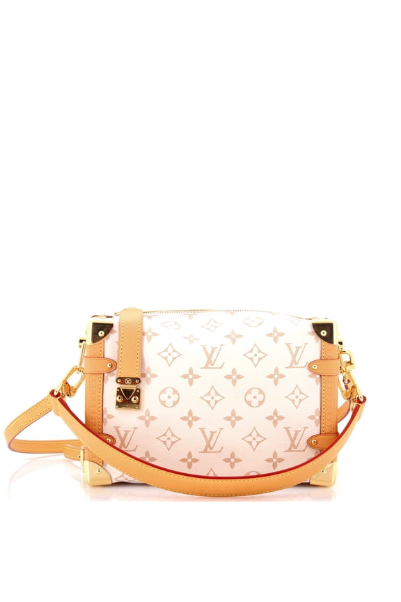 Pre-Owned Side Trunk Handbag Monogram Dune Canvas PM By Rebag