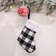 thumbnail image 4 of Decoraciones navideñas, adornos navideños, calcetines navideños a cuadros rojos y negros, decoraciones colgantes, regalos, bolsas de dulces, colgantes, calcetines navideños de tela, 4 of 6