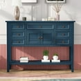 thumbnail image 2 of Veryke 45" Modern Console Table Buffet Table Sideboard with Drawers and Bottom Shelf - Navy Blue, 2 of 8
