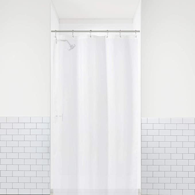 Details about   LiBa Fabric Bathroom Shower Curtain 72" W x 72" H White Heavy Duty Waterproof S 