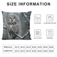 thumbnail image 5 of Orinice Owl Tree Branch Snow Graphic Decorative Cushion Throw Pillow Cover for Home Living Room Sofa High-Quality Winter Home Decor 1PC 12x12in, 5 of 5