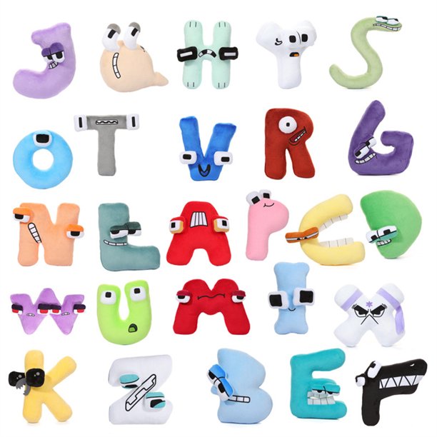 20cm Alphabet Lore Plush Toy 26 Letter Series Stuffed Animal Plushie 