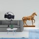 thumbnail image 2 of Reloj de pared,Reloj de pared colgante con forma de pájaro,de acrílico negro.,Reloj de pared decorativo con péndulo oscilante,Estatuas de caballos,Estatuas de caballos Figura de caballo, 2 of 8