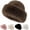 Brown, variant on Women's Winter Faux Fur Bucket Hat, Fluffy Plush Fisherman Hat with Ear Coverage, Warm Soft Fuzzy Bucket Hat for Cold Weather, One Size Fits Most