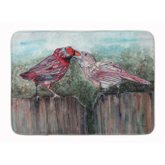 Red Bird Feeding Machine Washable Memory Foam Mat