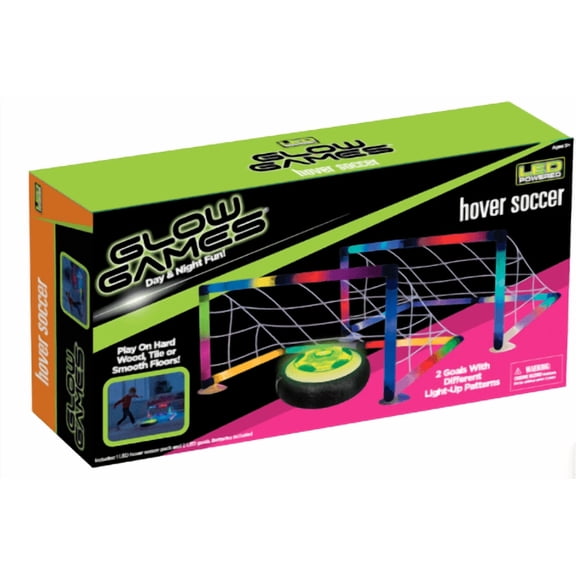 Glow Games Hover Soccer Set with LED Puck and Light-Up Goals