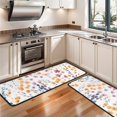 thumbnail image 3 of Kitchen Rugs Sets Of 2,Pioneer Flower Floral Print Pattern Anti Fatigue Kitchen Mat Rugs Non Slip Washable,Decorative Kitchen Floor Mats for Kitchen,Sink,Laundry,17"x47"+17"x47", 3 of 5
