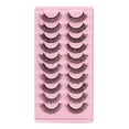 thumbnail image 1 of Pestañas postizas de estilo popular, marcas privadas, extensiones de pestañas de visón sintético, tiras de pestañas con rizo profundo, 1 of 5