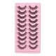 thumbnail image 1 of Pestañas postizas de estilo popular, marcas privadas, extensiones de pestañas de visón sintético, tiras de pestañas con rizo profundo, 1 of 5