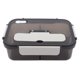 thumbnail image 5 of Cajas Bento con 3 Compartimentos Fiambrera Bento de Gran Capacidad de 1500 ml para Estudiantes Trabajadores Hogar Escuela Oficina Blanco, 5 of 14