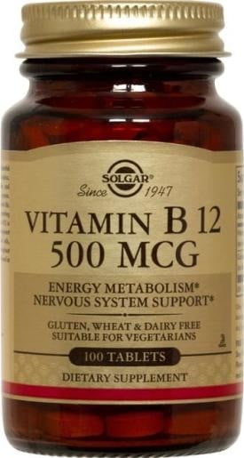 Solgar Vitamin B12 500 Mcg Tablets, 100 Ct - Walmart.com - Walmart.com