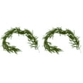 thumbnail image 2 of CVSOPHIA 6ft Christmas Garlands - Real Touch Norfolk Pine Garland, Artificial Christmas Real Greenery for Winter Holiday Indoor Outdoor Decor,Green/2PCS, 2 of 8