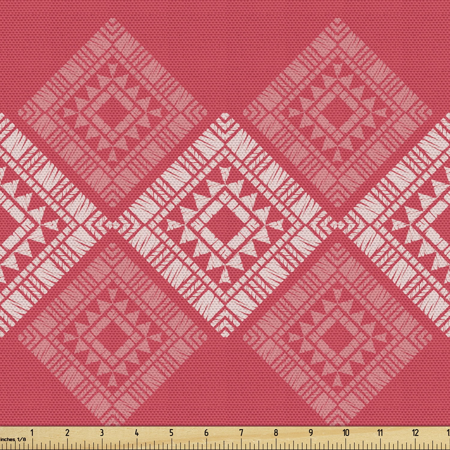 Aztec Upholstery Fabric by the Yard, Monochrome Square Triangle