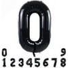 TONIFUL 40 Inch Black Large Numbers Balloons0-9,Number 0 Digit Helium Balloons,Foil Mylar Big Number Balloons for Birthday Party supplies Decorations