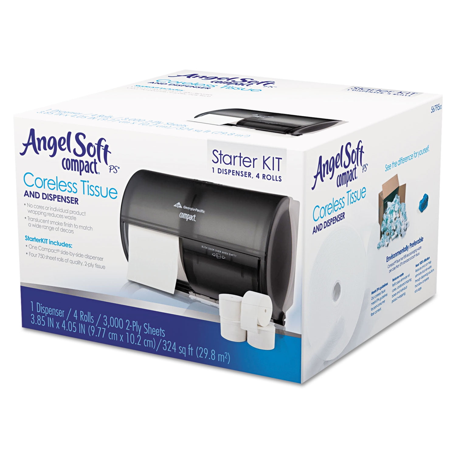 Jumbo Roll Toilet Paper Dispenser, 11.88 x 5.13 x 11, Translucent Smoke Jumbo Roll Toilet Paper Dispenser, 11.88 x 5.13 x 11, Translucent Smoke
