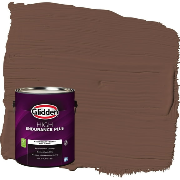 Glidden HEP Bigfoot / Brown Eggshell Interior Paint with Primer, 1 Gallon