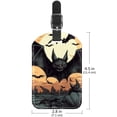 thumbnail image 6 of Square 2Pack PU Leather Halloween Bat Cruise Luggage Tag with Privacy Cover and Name ID Tag for Travel Handbags Backpacks Luggage Tags, 6 of 6
