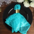 thumbnail image 3 of Efavormart 5 PCS 20”x20” Turquoise Premium Sequin Cloth Dinner Napkin | Reusable Linen, 3 of 11