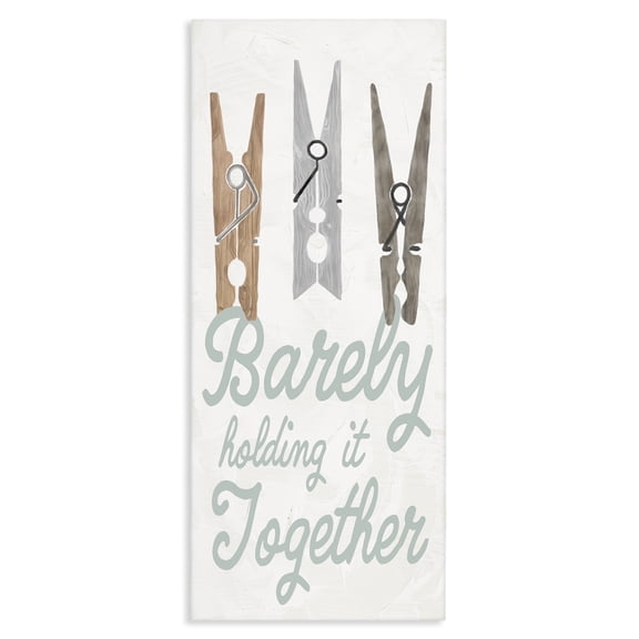 Stupell Industries Shabby Chic Barely Holding It Together Phrase Canvas Art, 17 x 40, by Elizabeth Medley