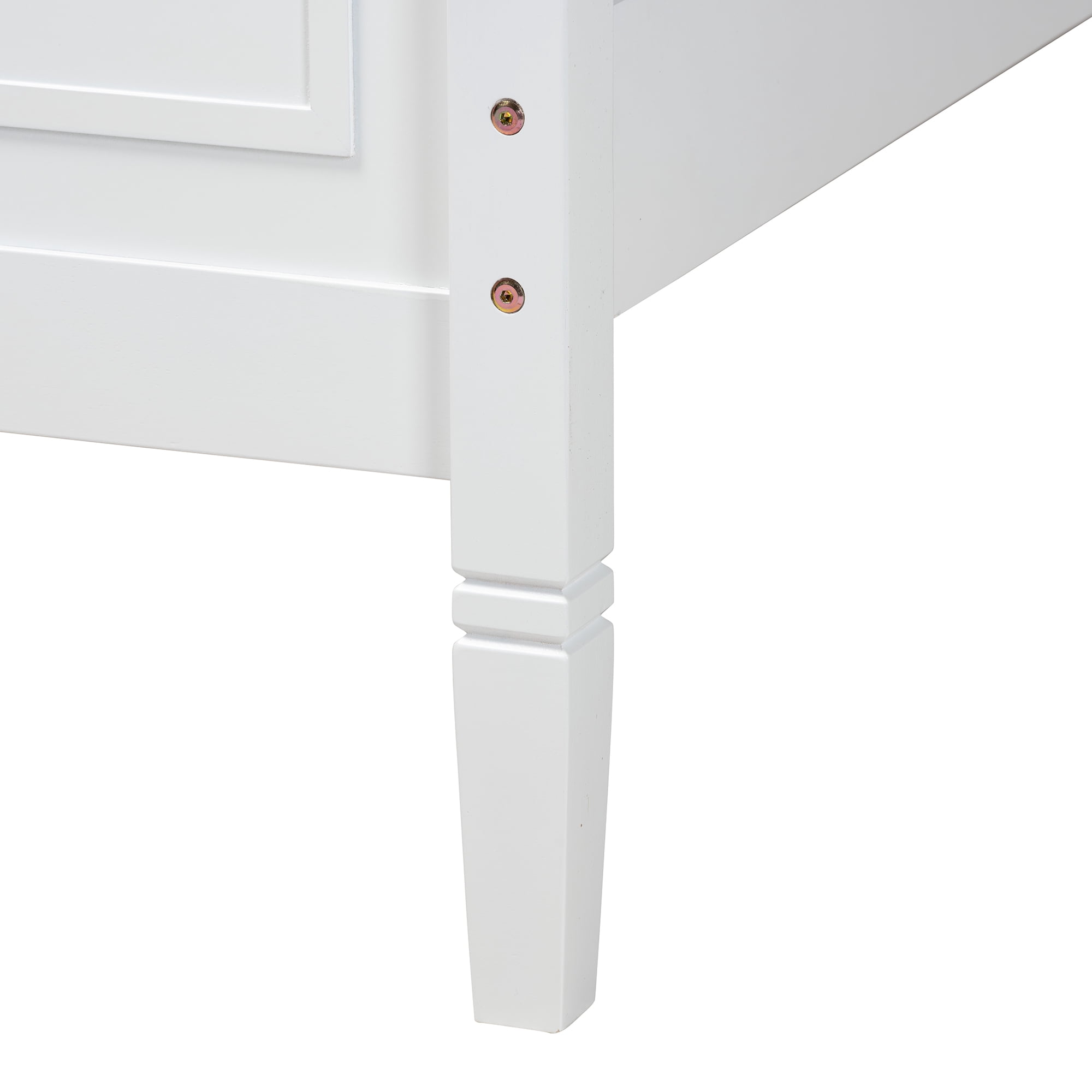 Baxton Studio Mariana Classic and Traditional White Finished Wood Queen Size Platform Bed
