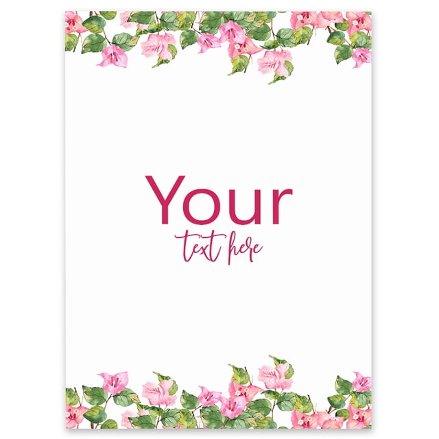 Darling Souvenir MADE WITH LOVE PersonalizedWelcomeBannerFlower Border,Custom Text Poster Party CollectionWelcomeSignGreat For Wedding, Birthday, Engagement Party- 18x12