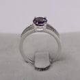 thumbnail image 3 of Alexandrite ring oval cut ring silver customized engagement ring for women, 3 of 4