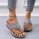 thumbnail image 1 of Zapatillas de cuña cómodas de verano para mujer, sandalias de playa informales de fondo grueso Wmkox8yii  ytu7007, 1 of 8
