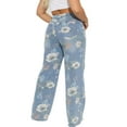 thumbnail image 3 of Levmjia Womens Fashion Denim Pants High Waist Wide Leg Jeans Casual Comfort Stretch Soft Vintage Boho Chic Trousers For Daily Wear And Street Fashion, 3 of 4