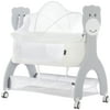 Dream On Me Cub Portable Bassinet in White, Multi-Use Baby Bassinet with Locking Wheels