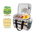 thumbnail image 2 of FORMRS Insulated Cooler Bag 24 Cans Capacity Soft Leakproof Lunch Box with Side Pockets, Orange Snow Houses, 2 of 7