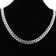 thumbnail image 5 of QQTDFG 8/10/12/15/17/19mm High Polished Silver Stainless Steel Mens Curb Chain Necklace-8mm-40 inch necklace, 5 of 5