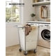 thumbnail image 2 of Cesto de Ropa SONGMICS con Ruedas 130L Bolsa Cremoso Blanco, 2 of 6