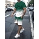 thumbnail image 5 of Conjunto de ropa deportiva para hombre, camiseta informal y pantalones cortos transpirables para correr, 2 conjuntos de cambio gradual, novedad de 2024, 5 of 5