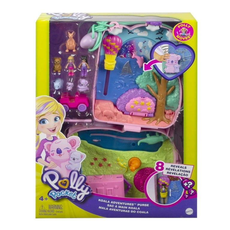Polly Pocket 2-in-1 Koala Purse Travel Toy with 2 Micro Dolls, 1