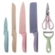 6 Pieces Colored Kitchen Knives Sets with Gift Box, Non-Stick Blades, Sharp Chef Kitchen Knives Set