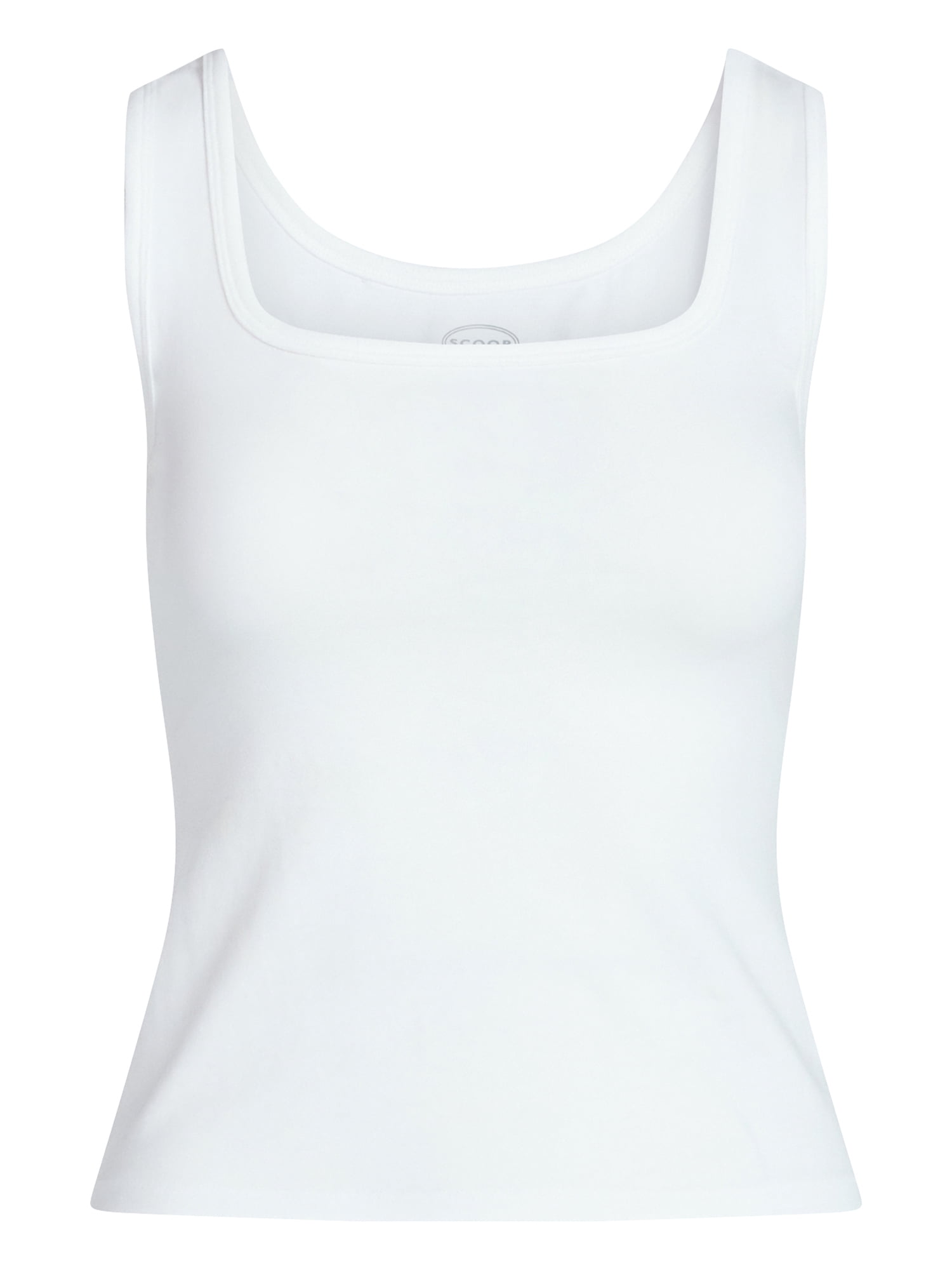 Scoop Women’s Square Neck Tank Top, Sizes XS-XXL