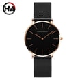 thumbnail image 4 of New women's watch, quartz watch with Japanese movement, waterproof women's wristwatch, Nordic light luxury minimalist style, stainless steel mesh strap, slim women's watch, 4 of 8