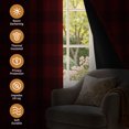 thumbnail image 2 of Tchckioa Merry Christmas Red Grid Blackout Curtains,Thermal Insulated Grommet Drapel for Living Room(2 Panels,52x84), 2 of 7