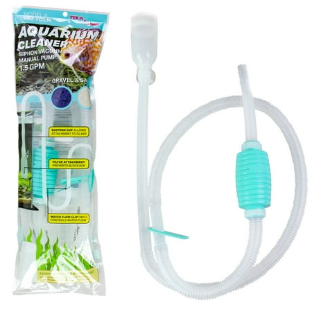 Tera Pump TRFTCLN Aquarium Gravel Cleaner with Long Nozzle & Water Flow Controller (WFC) BPA-Free