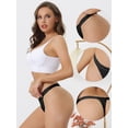 thumbnail image 3 of Unique Bargains Women's Breathable Underwear Leak Proof Stretch Thongs XS Black, 3 of 6