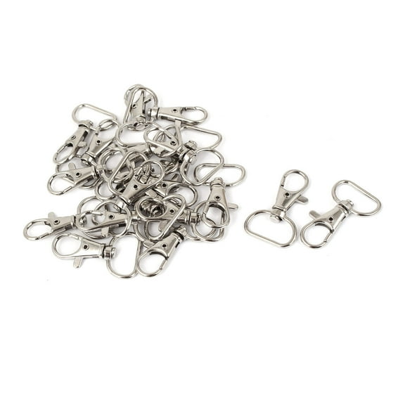 Unique Bargains Lobster Clasps Clips Swivel Snap Hook Silver Tone 42mm Long 20pcs