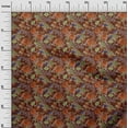 thumbnail image 3 of oneOone Viscose Chiffon Maroon Fabric Florals Quilting Supplies Print Sewing Fabric By The Yard 42 Inch Wide, 3 of 5