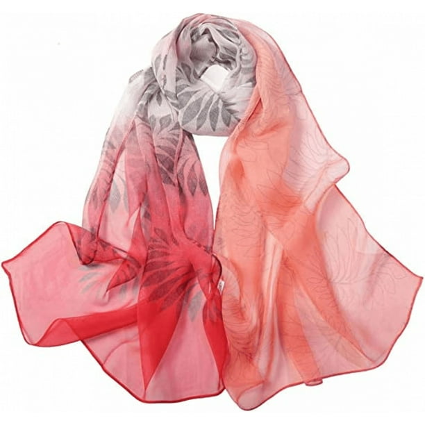 XYCCA Women's Scarves Lightweight and stylish scarf print floral print scarf  shawl wrap, super smooth to the touch, light and comfortable. 
