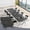 Ebony 47.2in, variant on Folding Conference Room Tables with Silent Wheels, 6-12 Person Modern Foldable Modular Meeting Training desk for Office Seminar Boardroom (47.2 Walnut2 2)