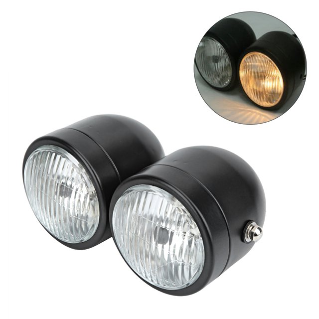 Faro Delantero Doble, Faro Delantero Para Motocicleta, Repuesto Práctico Para Bad Boy FXSTSB 1995-1997 Para Accesorios De Motocicleta Cergrey Motorcycle