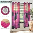 thumbnail image 4 of Dolphins and Sunset Semi Sheer Curtains for Living Room Bedroom Set of 2 Insulated Window Drapes, 4 of 6
