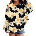 thumbnail image 3 of XUNKUSGA Halloween Sweatshirt Kids Casual Crew Neck Long Sleeve Unisex Fleece Loose Pullover Tops Fashion All Over Graphic Tees for Boys Girls 10-11 Years, 3 of 6