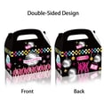 thumbnail image 2 of 24 Pack 80s 90s Party Favor Boxes, Radio Gift Treat Bags, Disco Gable Boxes for Birthday Decorations Supplies Favors,Dessert Candy Goodies Bulk Pink&Black Box, 2 of 7