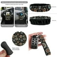 thumbnail image 5 of Jeiento Car Accessories Mandala Flower Car Seat Cover Full Set Include Cup Coasters Key Chain Rearview Mirror Cover Trash Can Steering Wheel Covers and Seatbelt Pads Car Interior Decor, 5 of 6