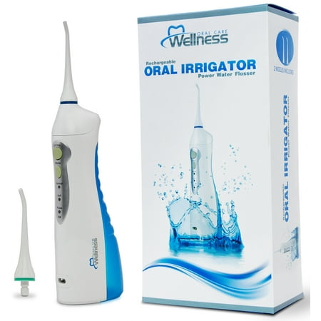 Wellness HealthPro FC-10 Professional Ultra High Powered Oral Irrigator Water Flosser with Built-In Water Tank & Rechargeable Battery